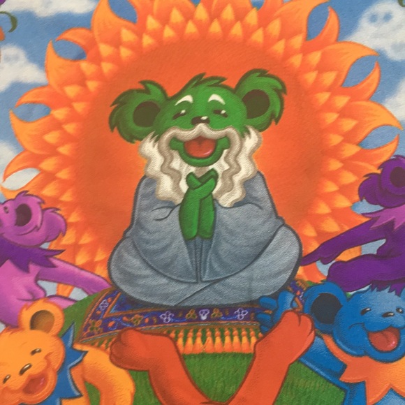 Grateful Dead Guru Bear Inspiration Men’s Tie Dye Shirt - Picture 6 of 6